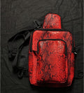 Silverback Red Snake Scale Sling Bag