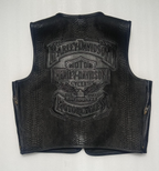 Embossed Motorcycle Vest back