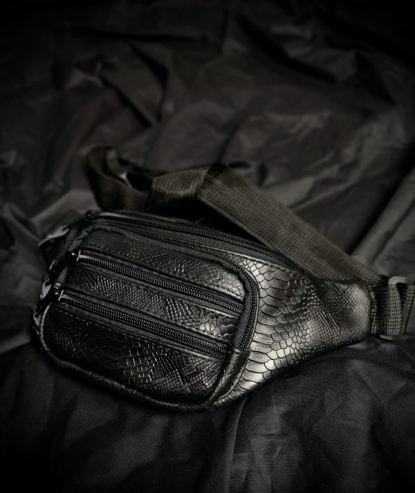 Black Python Fanny Pack