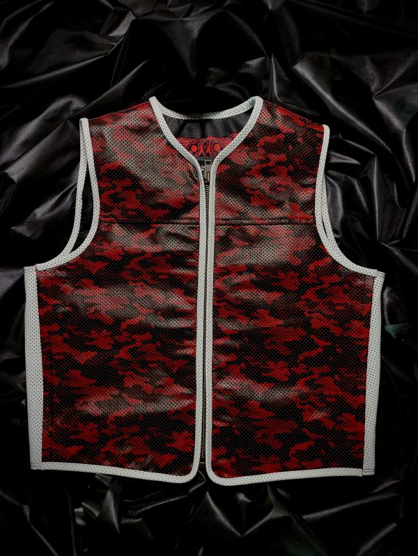 Blood red camo euro cut