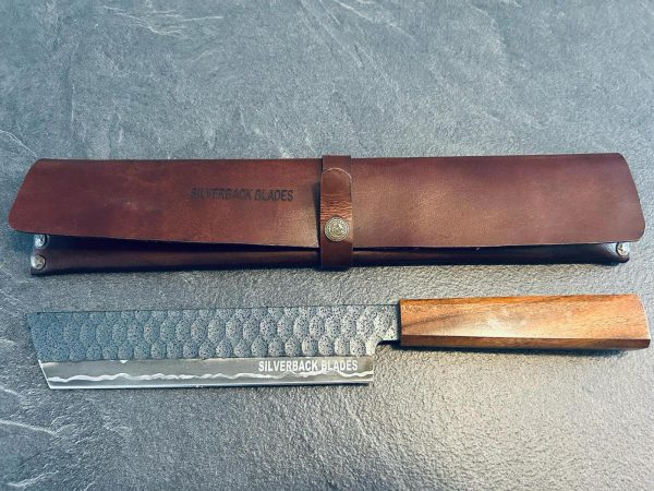 J2 420C Japanese steel blades with luxurious walnuts and Ash wood handles with leather sheath  - Image 4