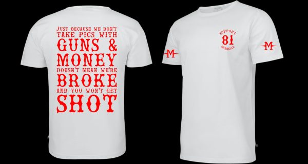 Guns & money Support shirt